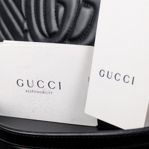 Gucci Black Small Marmont Tote Matelasse Leather SAME DAY SHIP! - Picture 4 of 12